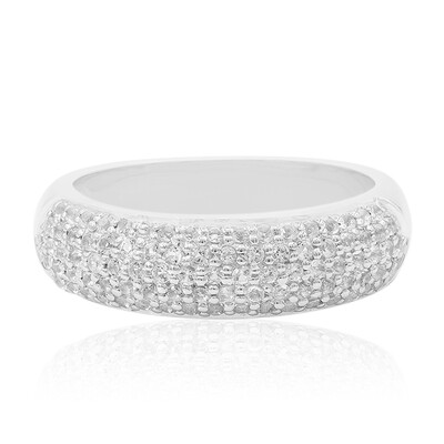 Anello in argento con Topazio Bianco