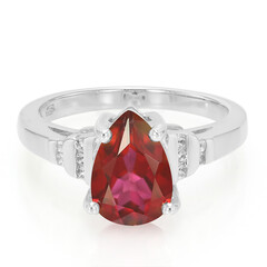 Anello in argento con Topazio Ciliegia