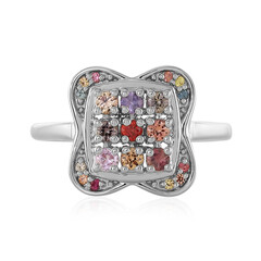 Anello in argento con Zaffiro Fancy