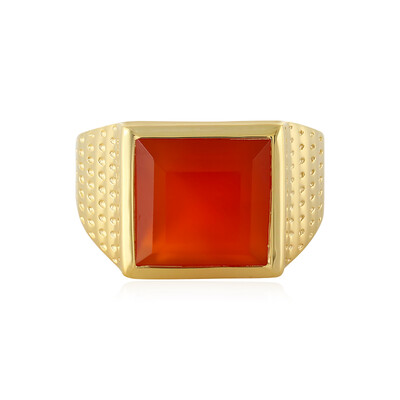 Anello in argento con Onice Rossa