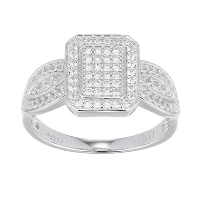 Anello in argento con Topazio Bianco