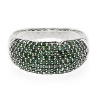Anello in argento con Diamante Verde