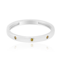 Anello in argento con Diamante Giallo I3