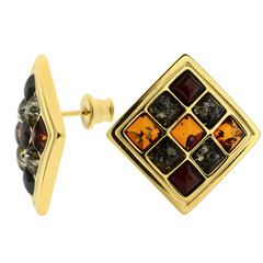 Orecchini in argento con Ambra Baltica