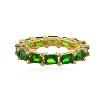Anello in argento con Diopside Russo