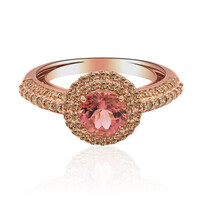 Anello in oro con Tormalina Rosa Brasiliana