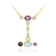Collana in argento con Topazio Blu Svizzero