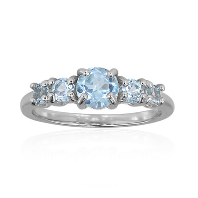 Anello in argento con Topazio Blu Cielo