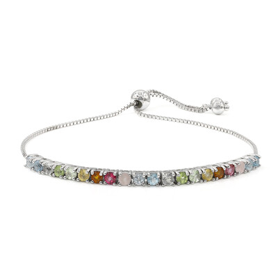 Bracciale in argento con Topazio Blu Svizzero
