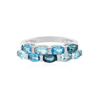 Anello in oro con Topazio Blu Londra (KM by Juwelo)