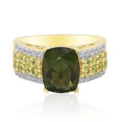 Anello in argento con Moldavite
