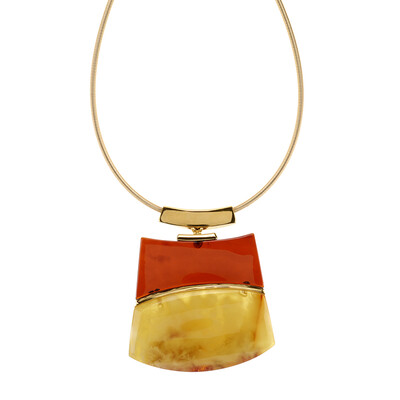 Collana in argento con Ambra Baltica (dagen)