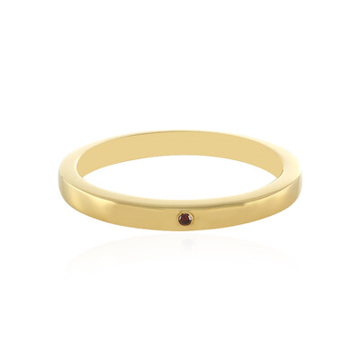Anello in argento con Diamante Rosso I3