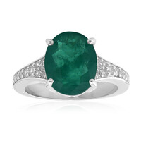 Anello in argento con Quarzo Verde Foresta