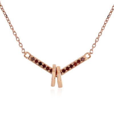 Collana in oro con Diamante Rosso I4