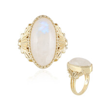 Anello in argento con Pietra di Luna Arcobaleno