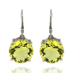Orecchini in argento con Quarzo Ouro Verde