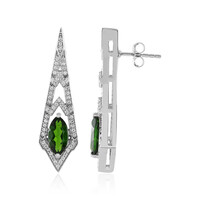 Orecchini in argento con Diopside Russo