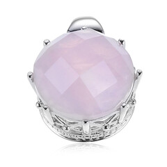 Ciondolo in argento con Quarzo Rosa
