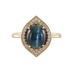 Anello in oro con Indicolite Occhio di Gatto (AMAYANI)