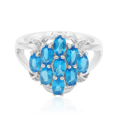 Anello in argento con Apatite Blu Neon