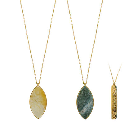 Collana in argento con Ambra Baltica (dagen)