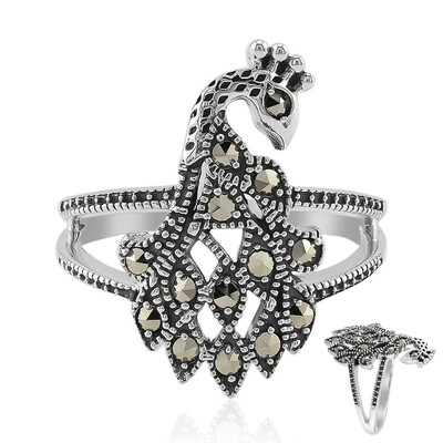 Anello in argento con Marcassite