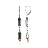 Orecchini in argento con Spinello Nero (KM by Juwelo)