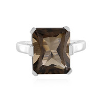 Anello in argento con Quarzo Fumè