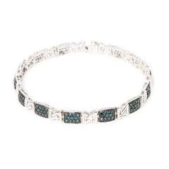 Bracciale in argento con Diamante Blu