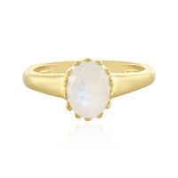 Anello in argento con Pietra di Luna Arcobaleno