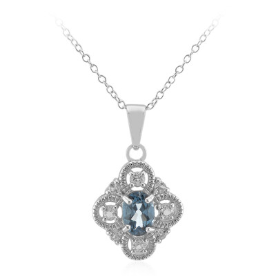 Collana in argento con Topazio Blu Londra