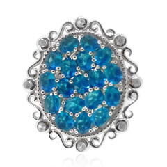 Anello in argento con Apatite Blu Neon (Dallas Prince Designs)