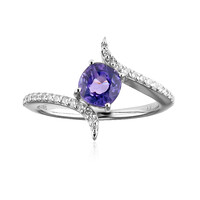 Anello in oro con Spinello Lavanda Luc Yen (AMAYANI)