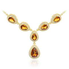 Collana in argento con Citrino Madeira