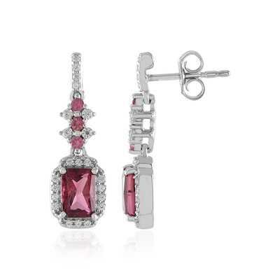 Orecchini in argento con Tormalina Rosa Nigeriana