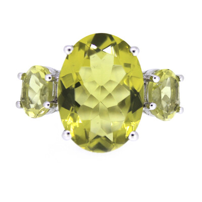 Anello in argento con Quarzo Ouro Verde
