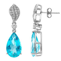 Orecchini in argento con Topazio Paraiba