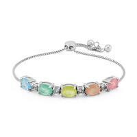 Bracciale in argento con Quarzo giallo pastello