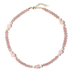 Collana in argento con Quarzo Rosa