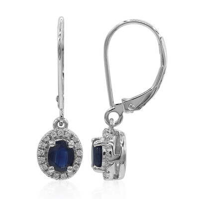 Orecchini in oro con Zaffiro Ceylon Blu