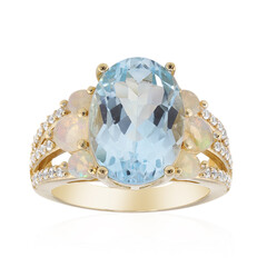 Anello in argento con Topazio Blu Cielo