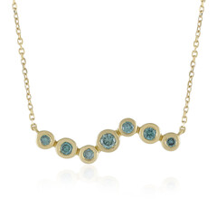Collana in oro con Diamante blu cielo VS1