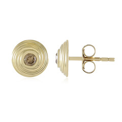 Orecchini in oro con Diamante Champagne VS1