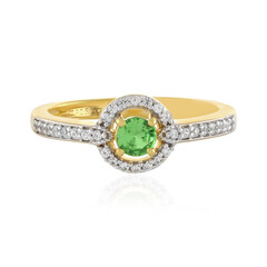 Anello in argento con Tsavorite della Tanzania