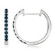 Orecchini in argento con Diamante Blu