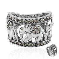 Anello in argento con Marcassite