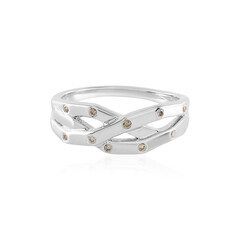 Anello in argento con Diamante Champagne SI2