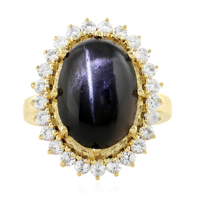 Anello in argento con Diopside Stellato d'India