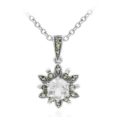 Collana in argento con Topazio Bianco